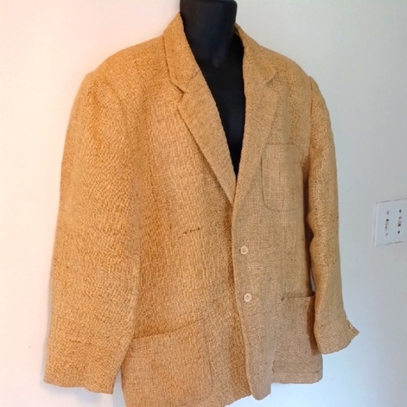 Armani Jeans Tan Sport Coat with Notched Lapels, XL - Picture 1 of 7